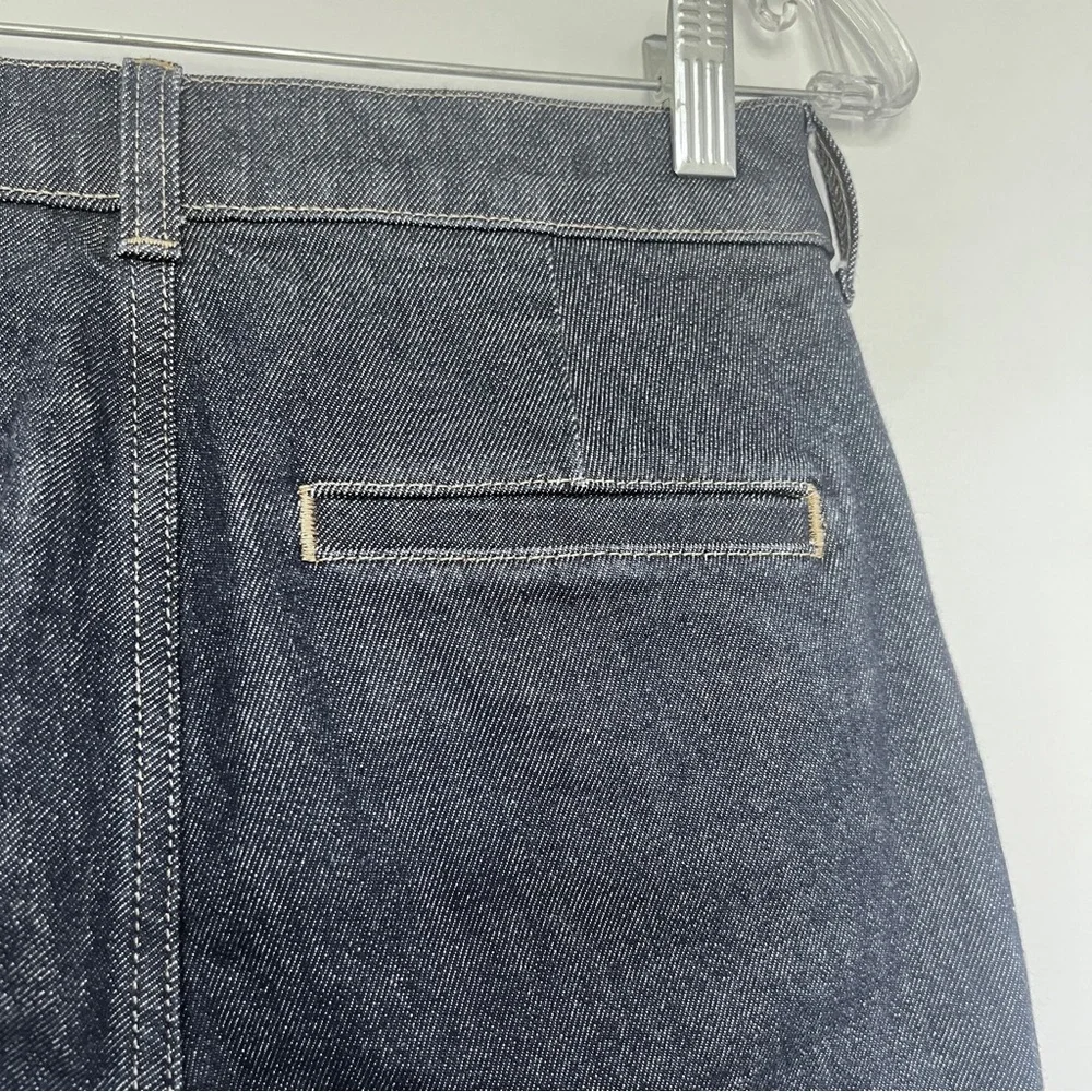 J Crew full length dark raw navy straight leg trouser jean - Picture 6 of 7